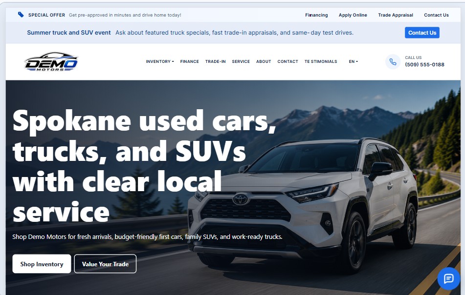 Horizon dealer website template