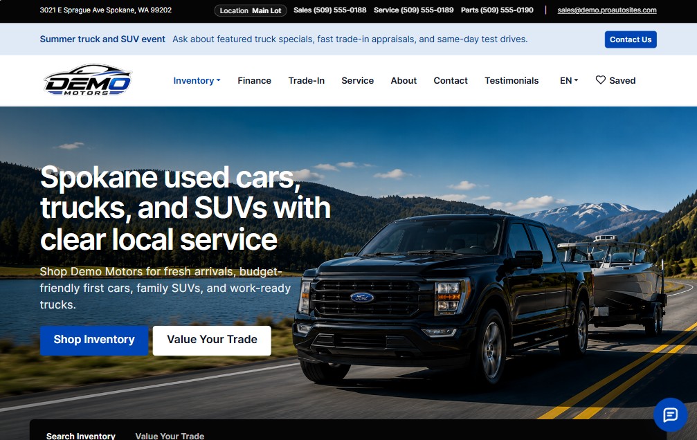 Summit dealer website template